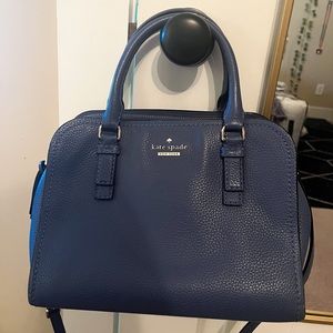 Kate Spade Designer Blue/Navy Purse With Removable Strap